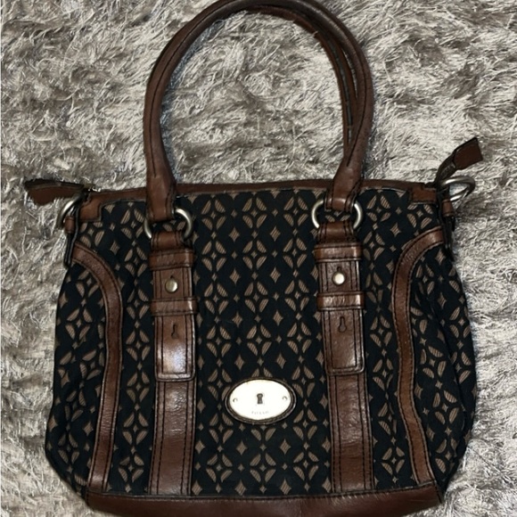 Black & Brown Matching Fossil Brand Purse & Wallet Set - Picture 4 of 8